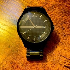 Black Men’s 46mm Armani Exchange Mechanical Watch